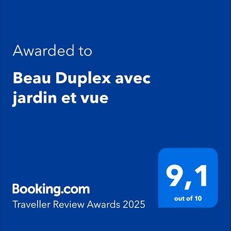 Beau Duplex Avec Jardin Et Vue Lião Exterior foto